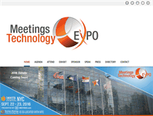 Tablet Screenshot of meetingstechexpo.com